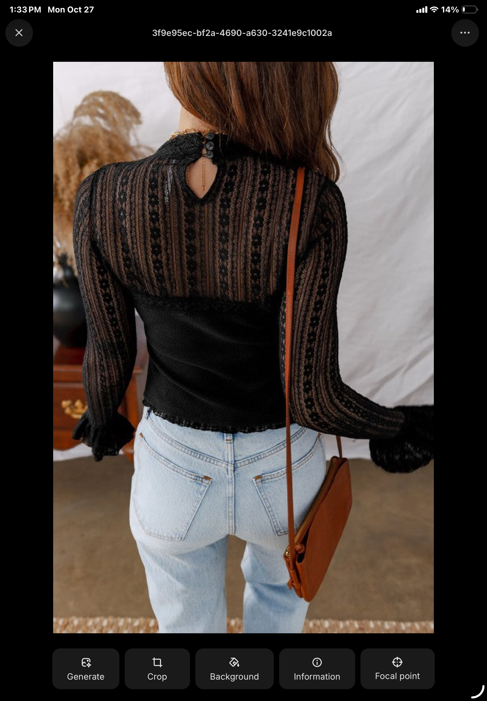 Lace Patchwork Flounce Sleeve Top